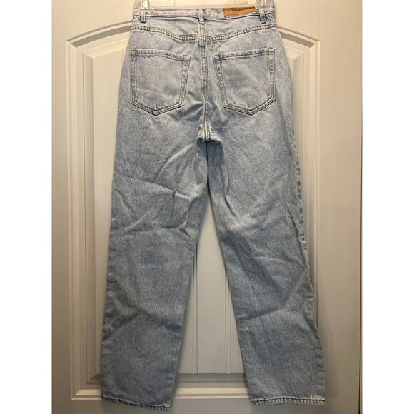 Pacsun Women’s High Waisted Straight Leg Denim Jeans Size 24 Blue Light Wash - Picture 3 of 5